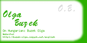 olga buzek business card